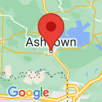 Map of Ashdown, AR US